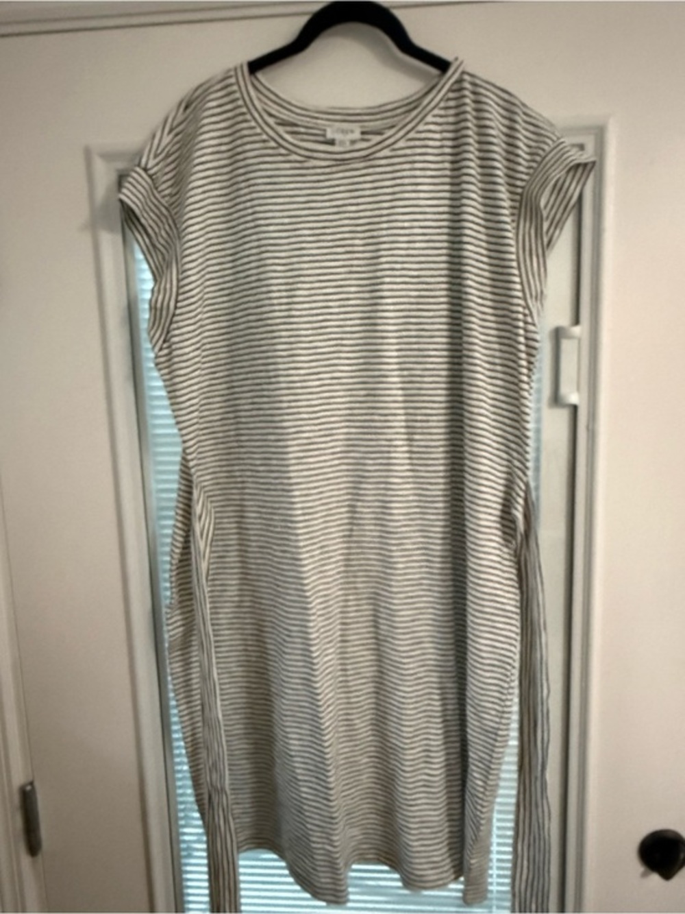 J. Crew Black and White Striped Tie Back Dress NWT - Picture 1 of 3